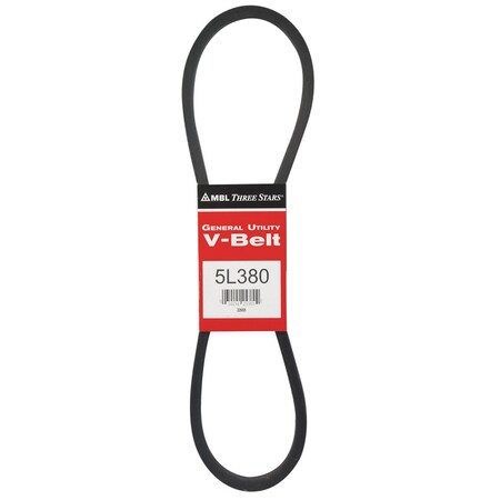 Mbl Mitsuboshi FHP General Utility V-Belt 0.63 in. W X 38 in. L For Fractional Horsepower Motors 5L380A
